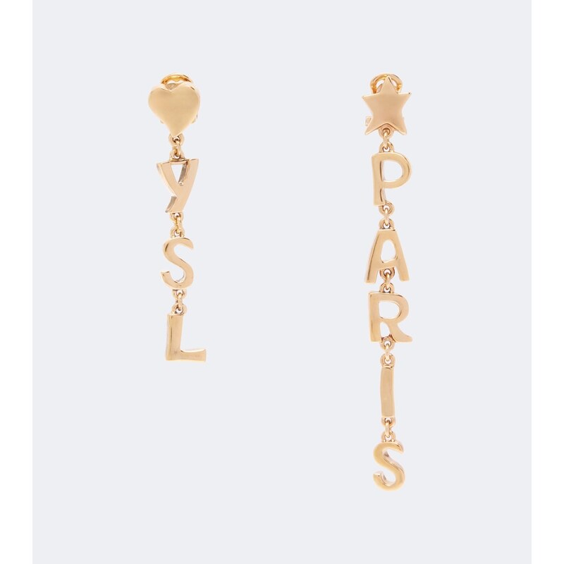 Saint Laurent YSL Paris drop earrings