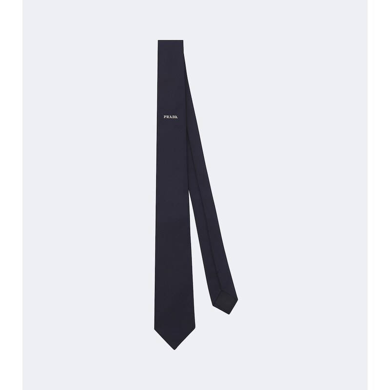 Prada Logo silk tie