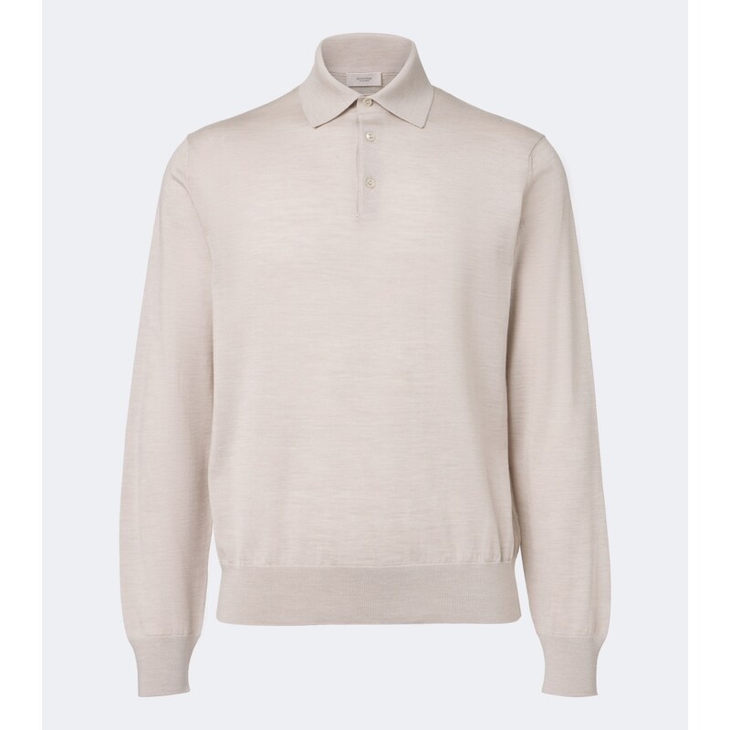 Agnona Wool, silk and cashmere polo sweater