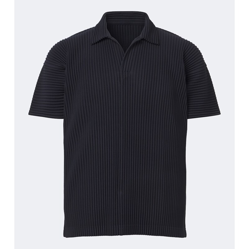 Homme Plissé Issey Miyake Basics pleated polo shirt