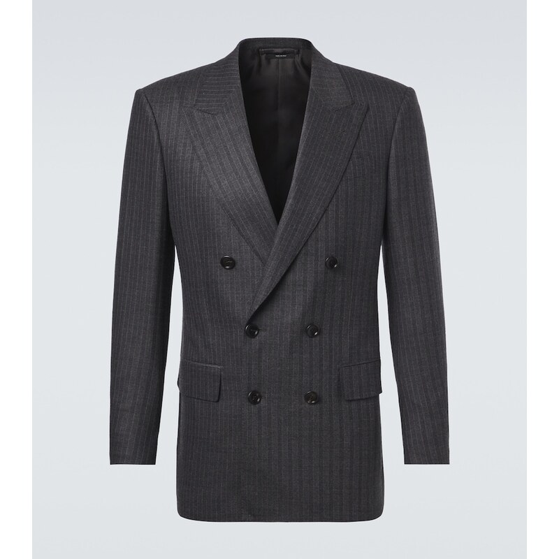 Pánský blejzer Tom Ford Herringbone tmavě šedé barvy