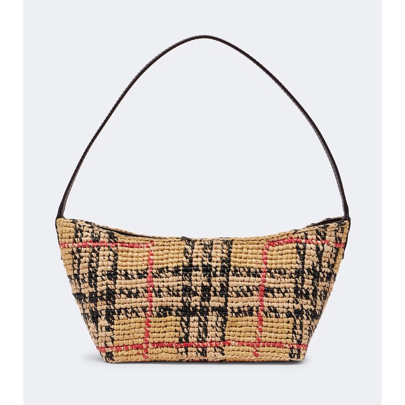 Burberry Margate Mini raffia shoulder bag