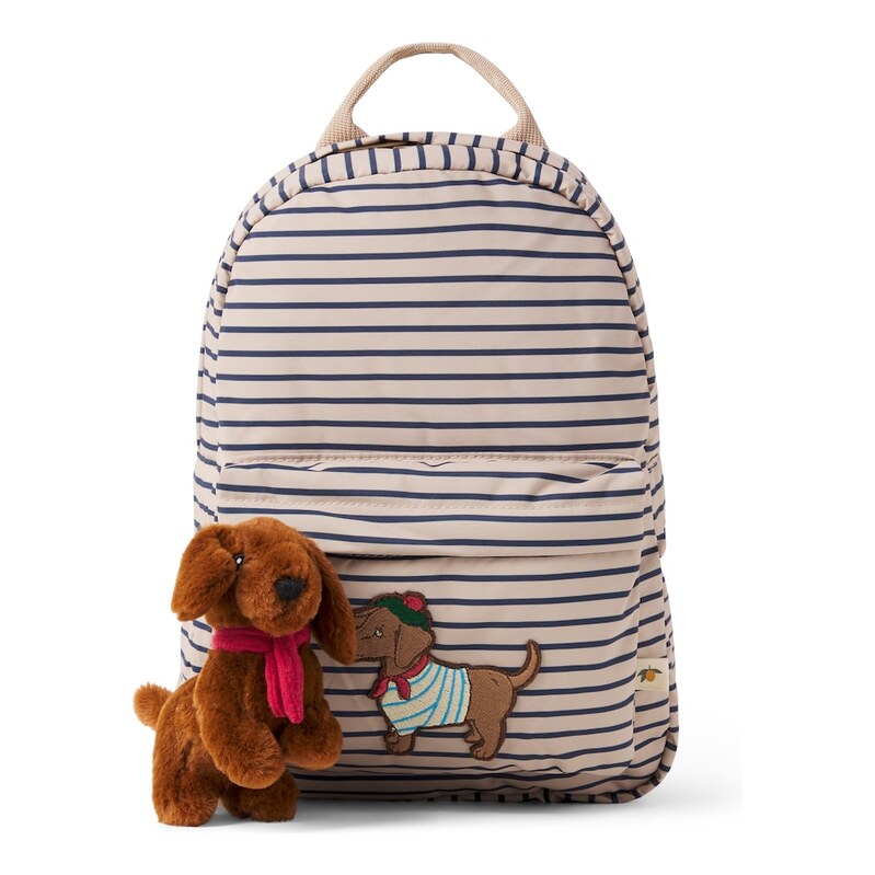 Konges Sløjd Nohr Mini embroidered striped backpack
