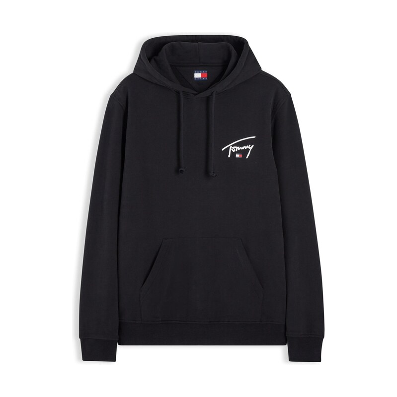 Tommy Jeans Mikina ENTRY černá / bílá