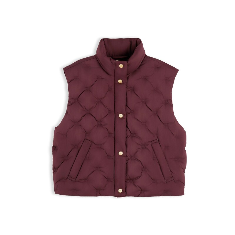 TOMMY HILFIGER Vesta vínově červená