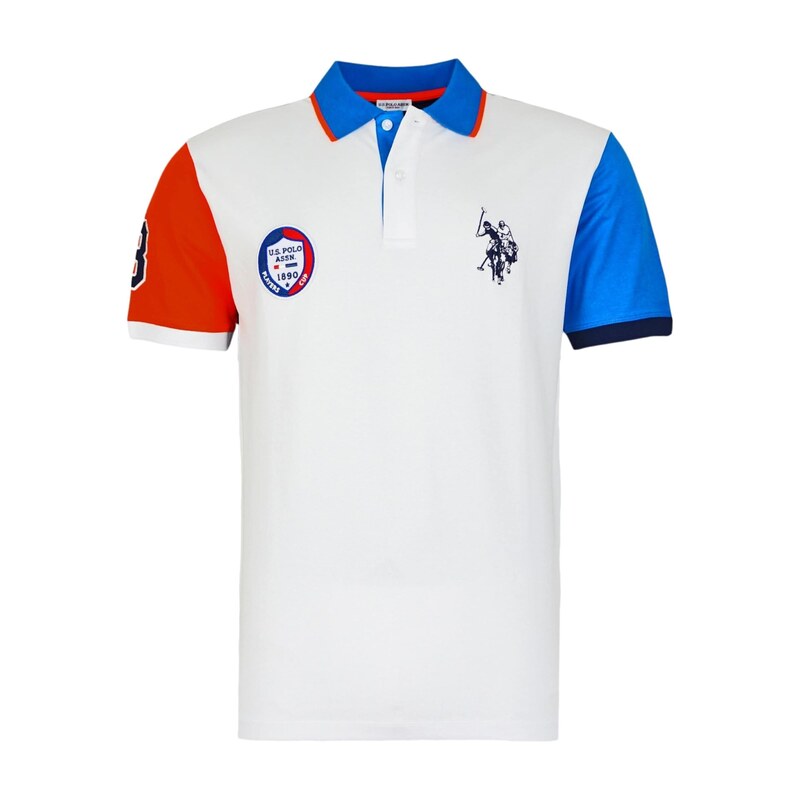 U.S. POLO ASSN. Tričko Polo Players modrá / červená / bílá