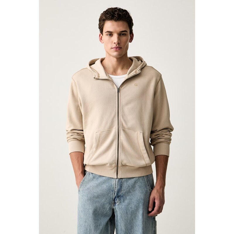 G-Star rozepínací mikina pánská bavlněná Unit washed full zip