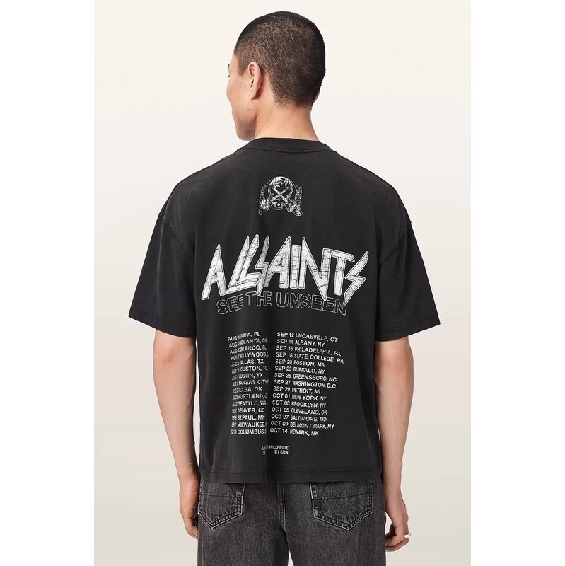 AllSaints tričko pánské bavlněné CHROMIUM