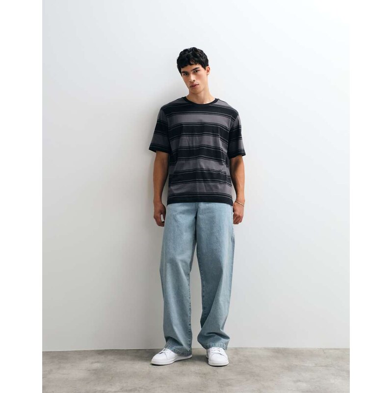 Jack & Jones regular t-shirt in grey stripe