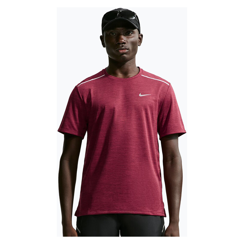 Pánské běžecké tričko Nike Miler Dri-Fit UV tough red/mystic