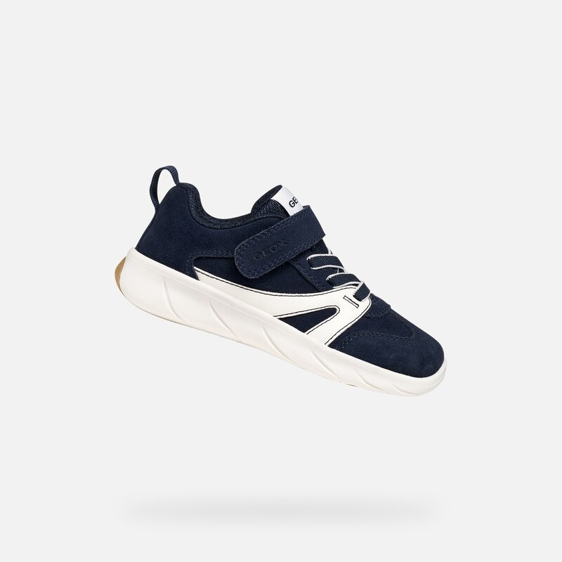 Tmavě modré chlapecké barefoot tenisky Geox Foot-run