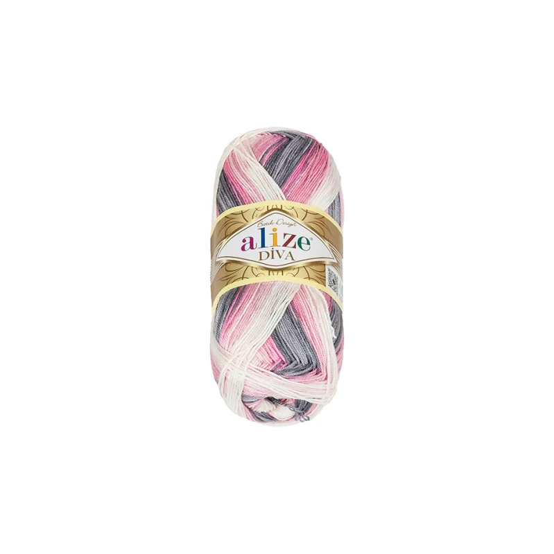 Bellatex Příze DIVA BATIK 100 g, 350 m Růžová,Šedá