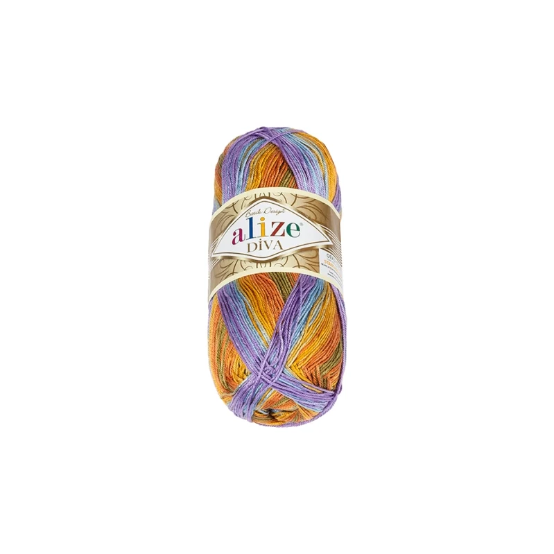 Bellatex Příze DIVA BATIK 100 g, 350 m Oranžová,Fialová