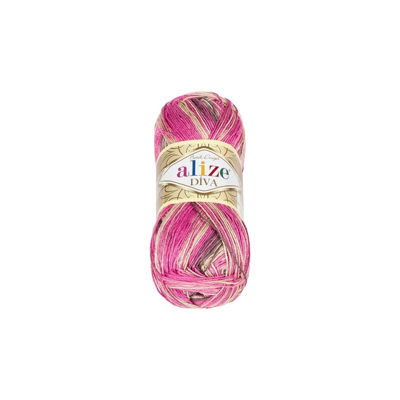 Bellatex Příze DIVA BATIK 100 g, 350 m Růžová,Hnědá