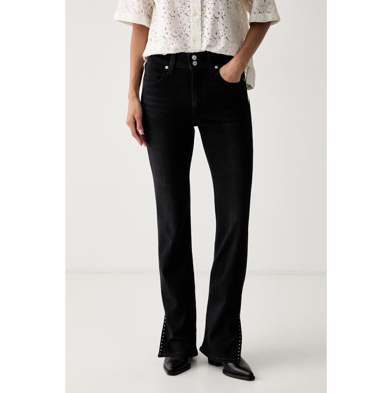 Levis bootcut džíny dámské 725 STUDDED SLIT HEM
