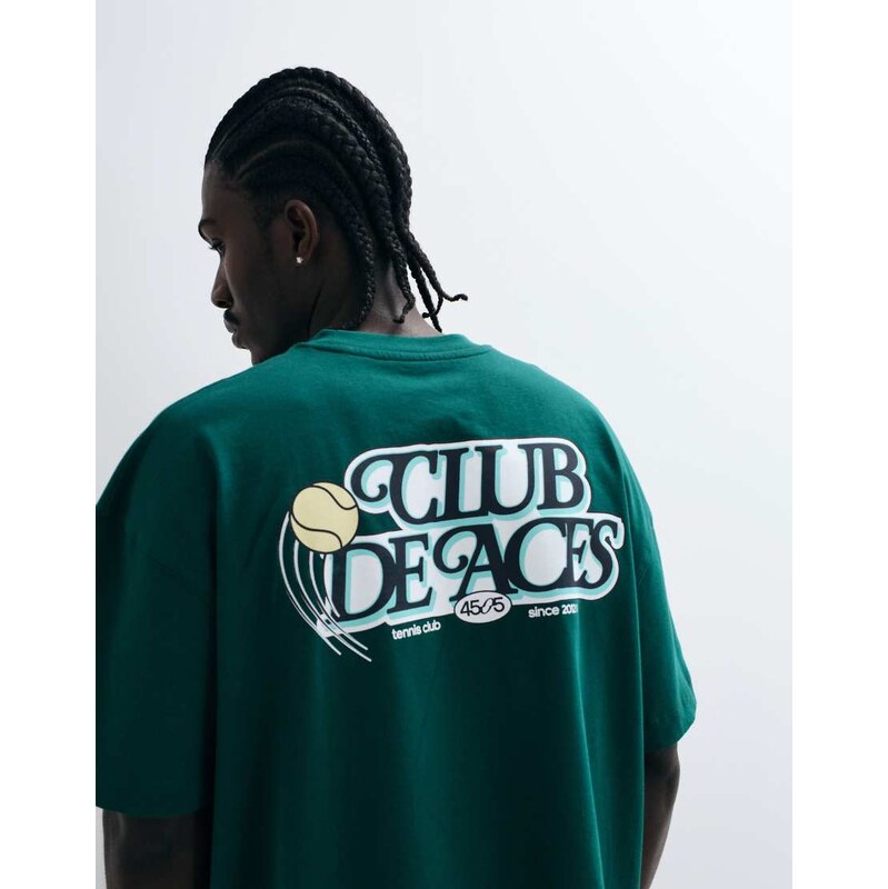 4505 heavyweight cotton oversized t-shirt with chest print and