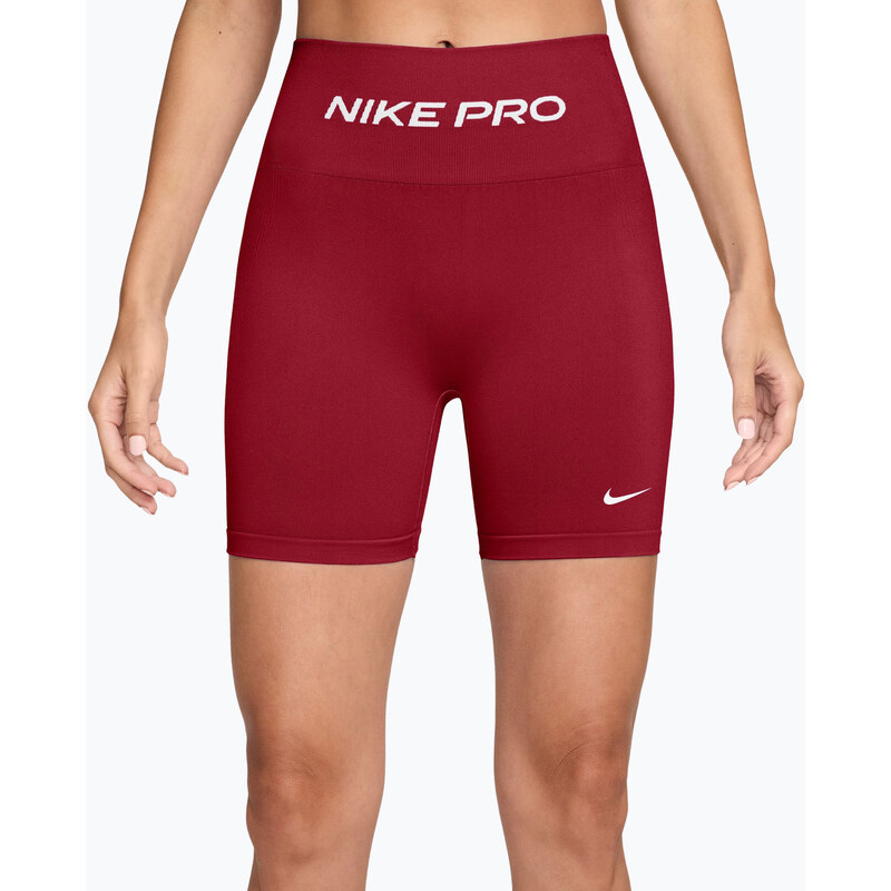 Dámské tréninkové šortky Nike Pro Seamless tough red/white