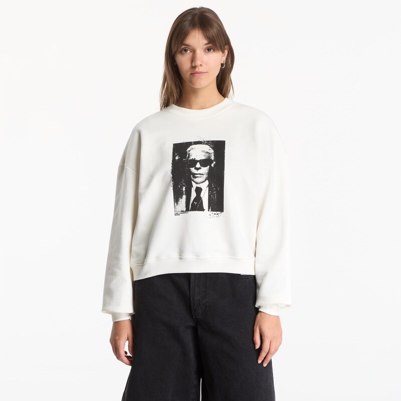 Mikina Karl Lagerfeld Jeans Boxy Karl Kameo Sweat Egret M