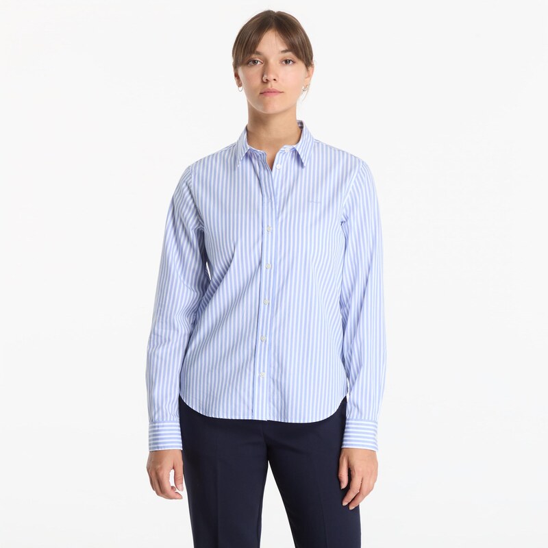 Košile Gant Reg Classic Poplin Striped Shirt Dusk Blue 34