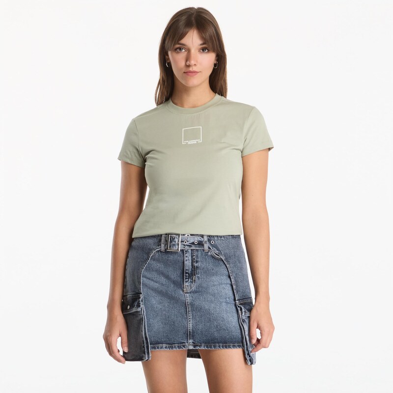Tričko Karl Lagerfeld Jeans Slim Outline Logo Tee Tea M