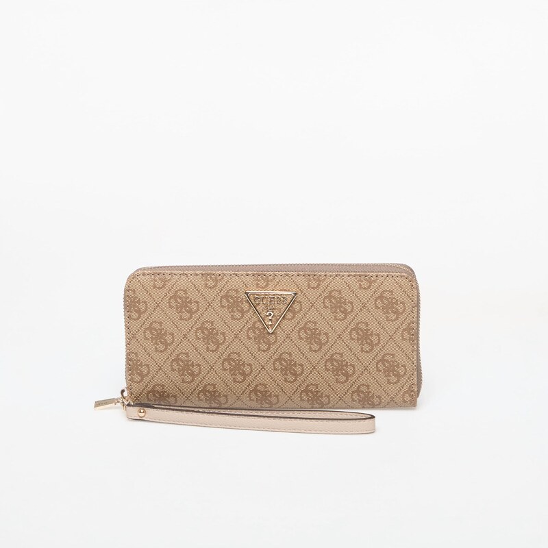Peněženka GUESS Laurel Ii Slg Large Zip Around Latte Logo