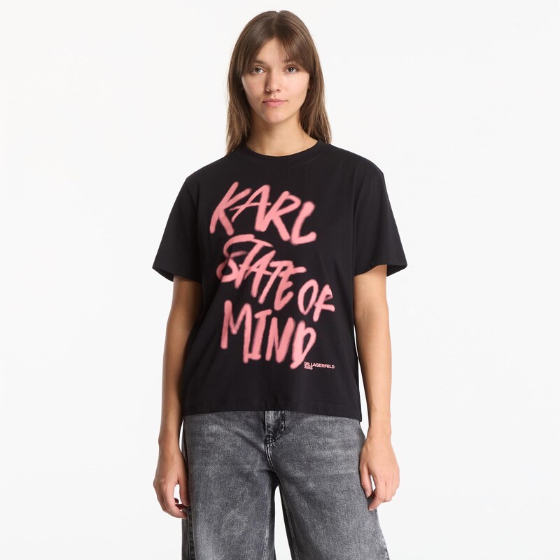 Tričko Karl Lagerfeld Jeans Reg Karlism Tee Black S