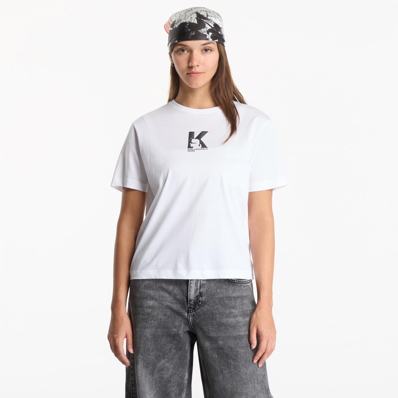 Tričko Karl Lagerfeld Jeans Reg K Logo Tee White M