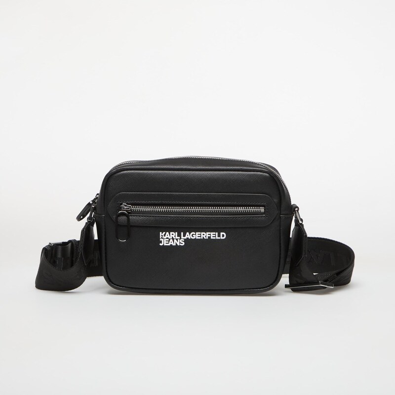 Kabelka Karl Lagerfeld Jeans Logo Saffiano Camerabag Black
