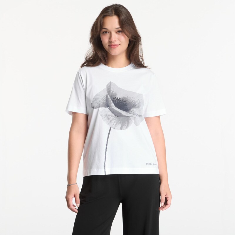 Tričko Samsøe Samsøe Sacamino Ss T-Shirt White Poppy L