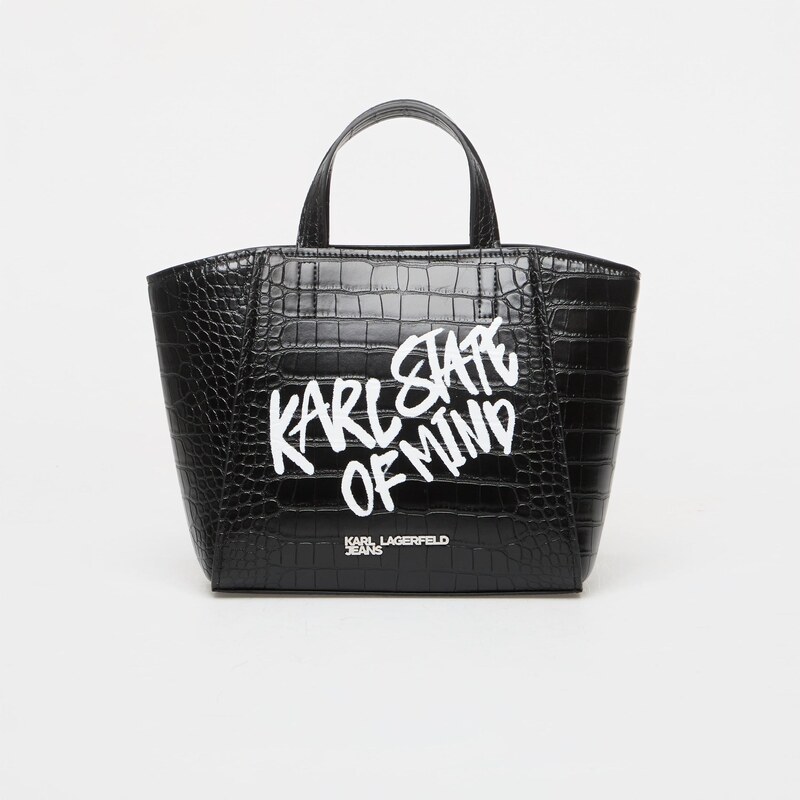 Kabelka Karl Lagerfeld Jeans Logo Mini Tote Quote Black