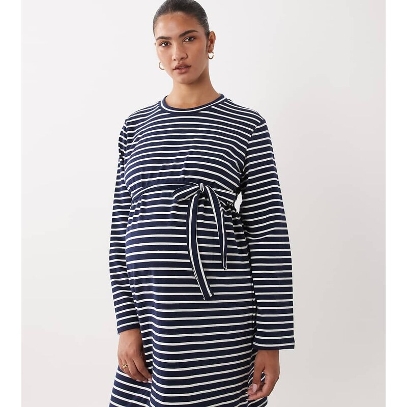 Mama.licious Mamalicious Maternity long sleeve jersey mini dress