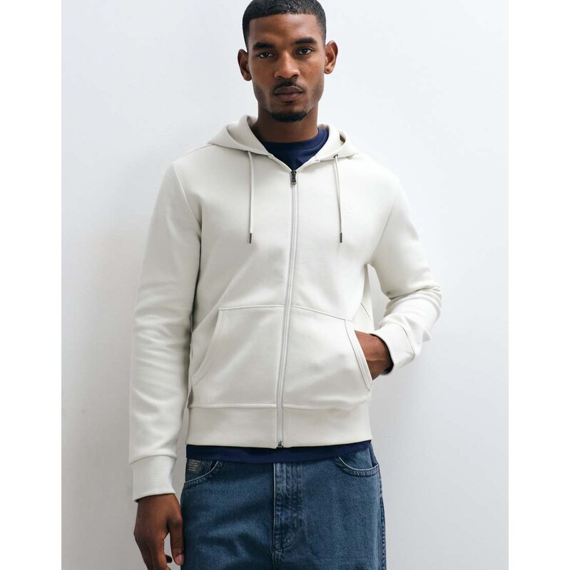 Polo Ralph Lauren double knit co ord zip through hoodie in grey