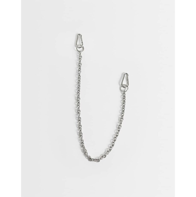 ASOS DESIGN link jeans chain in silver