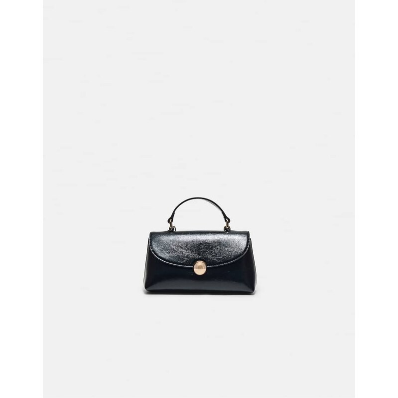 Stradivarius Crossbody bag with ball clasp in black
