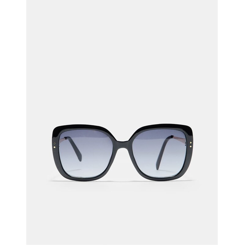 Stradivarius Large square sunglasses in black