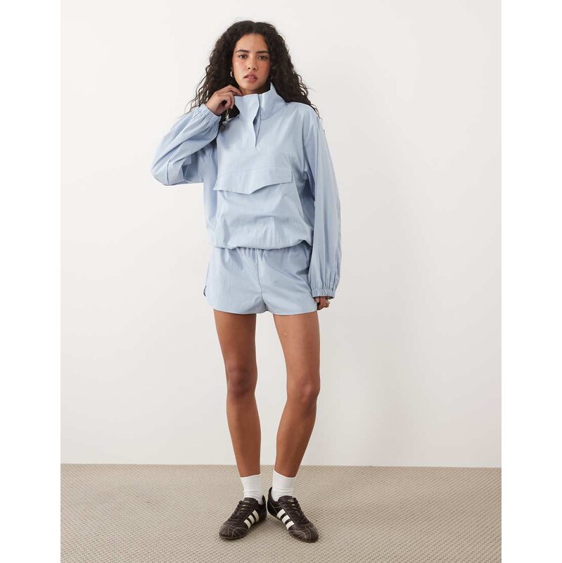 ASOS DESIGN techy shorts in blue co ord