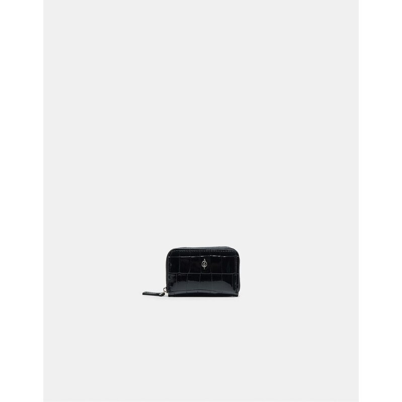 Stradivarius Zipped purse in black