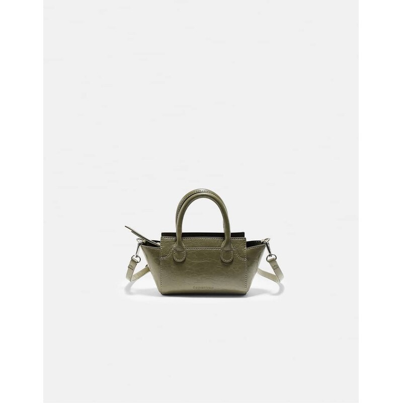 Stradivarius Mini crossbody bag in khaki-Green