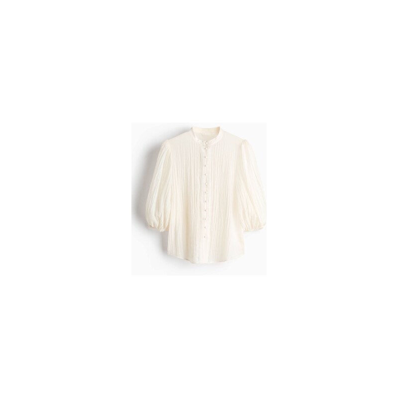 H&M - Halenkas balonovými rukávy - Krémová