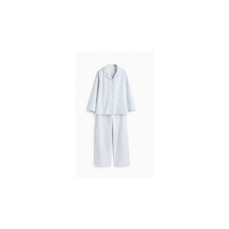 H&M - Oxfordské pyžamo - Bleděmodrá/Proužky