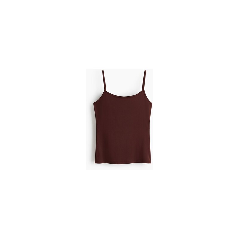 H&M - Tílko z mikrovlákna - Tmavě Hnědá