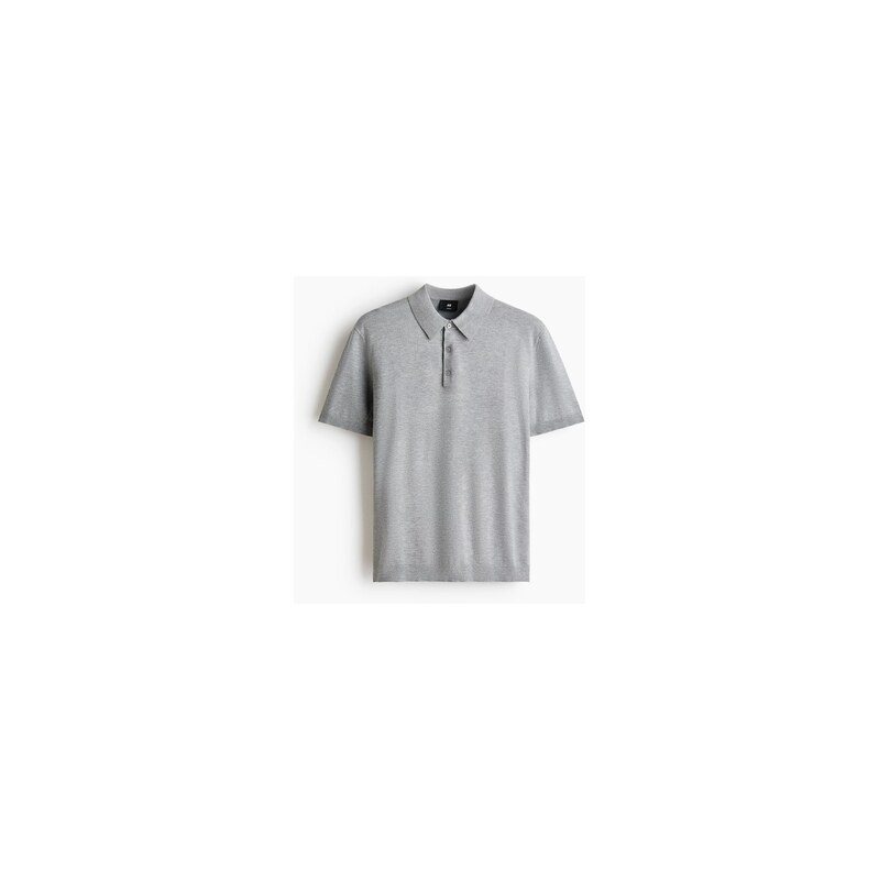 H&M - Tops límečkem Regular Fit - Šedý Melír