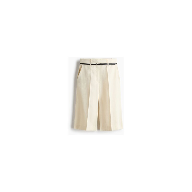 H&M - Bermudys páskem - Krémová