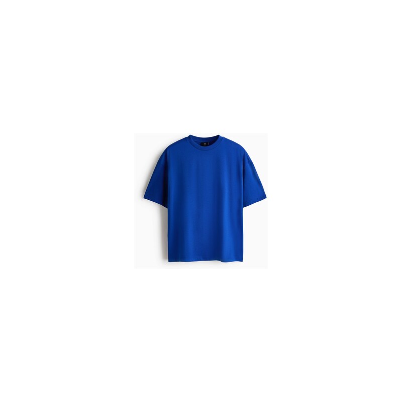 H&M - Bavlněné tričko Oversized Fit - Jasně Modrá