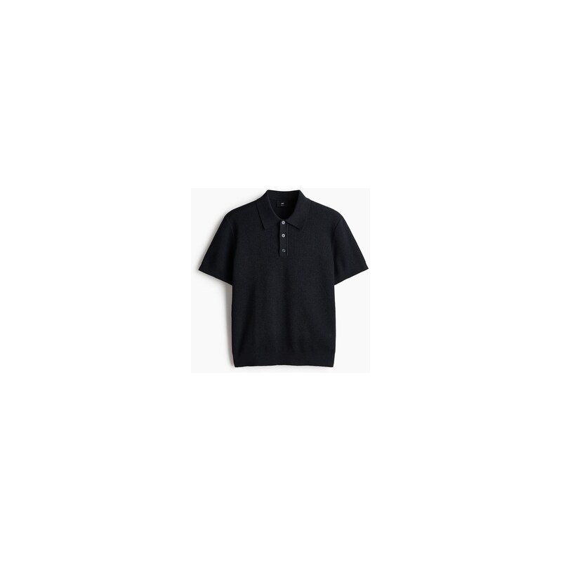 H&M - Pletený tops límečkem Regular Fit - Námořnická Modř