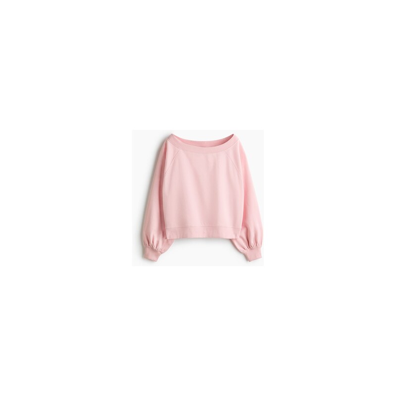 H&M - Mikina odhalující ramena - Světle Růžová