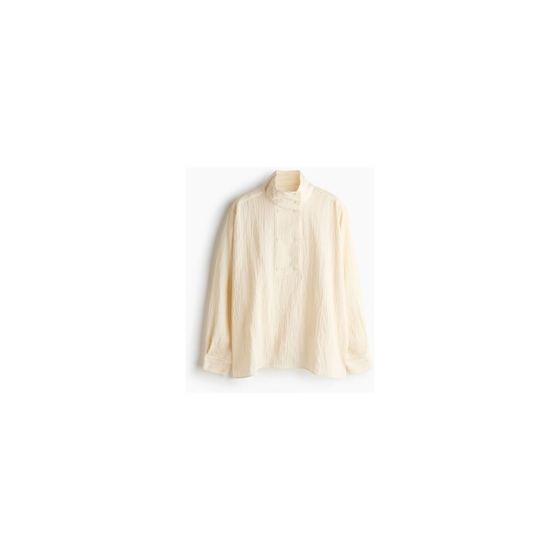 H&M - Košile z viskózové směsis texturou - Světle Béžová