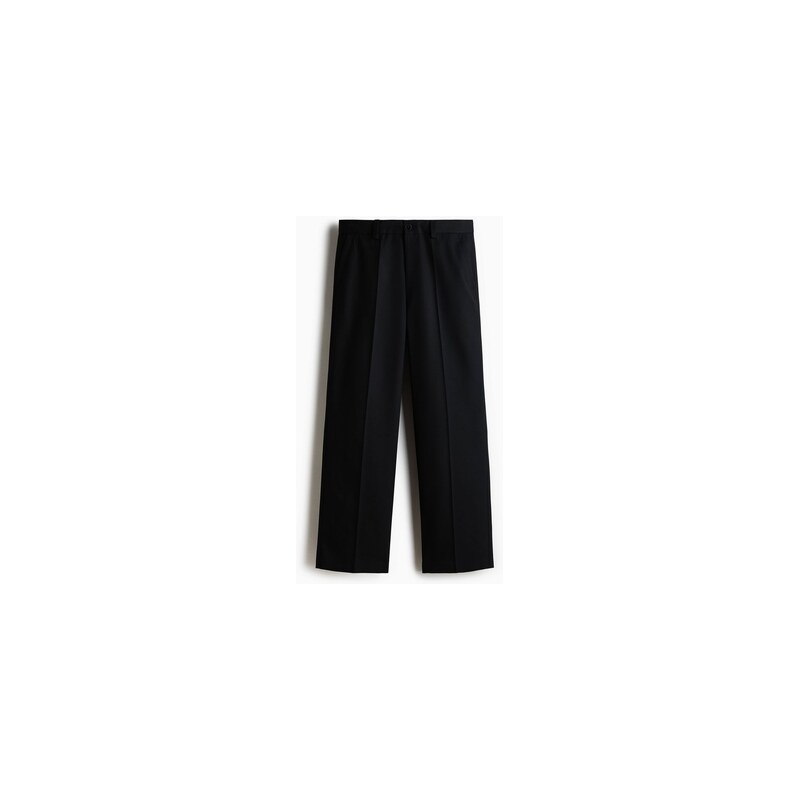 H&M - Široké elegantní kalhoty Relaxed Fit - Černá