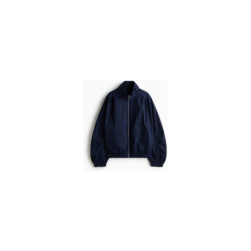 H&M - Oversized bunda bomber - Tmavomodrá