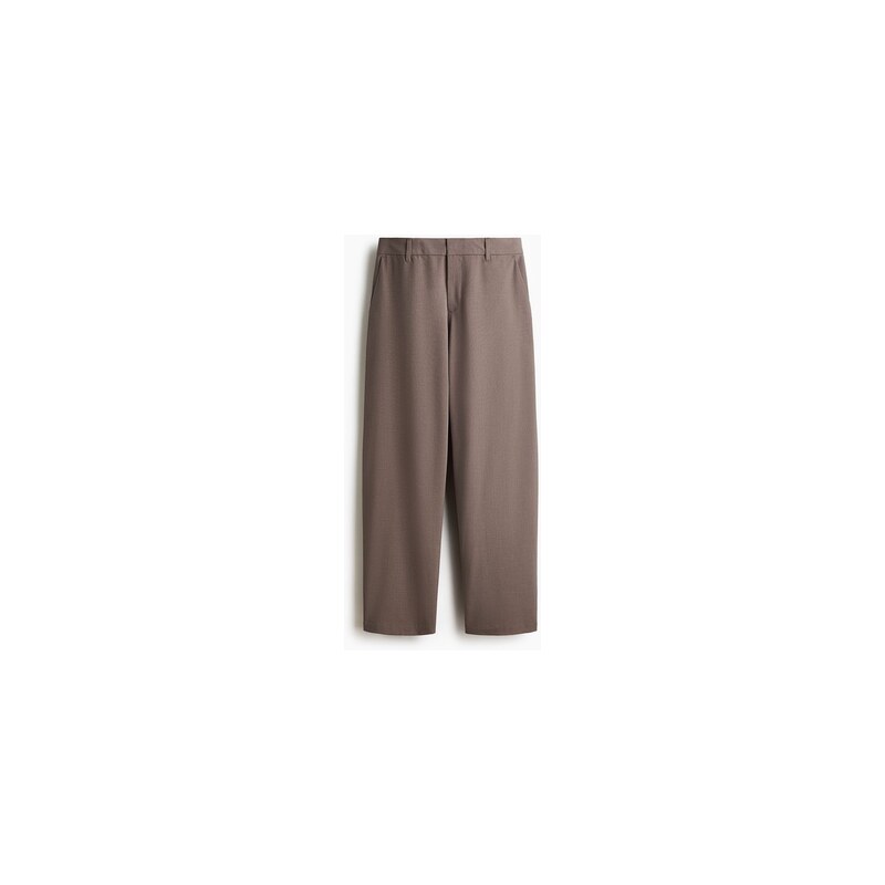 H&M - Elegantní soudkovité kalhoty - Hnědošedá